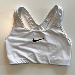 Classic white Nike sports bra